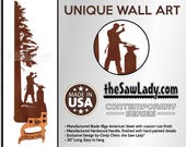 Blacksmith Working By a Tree - Metal Saw Wall Art Gift for Wildlife Lovers - Made to Order