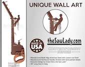 Lumberjack Tree Topper - Metal Saw Wall Art Gift for Loggers and Arborists