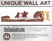 Pony Express Riders - Metal Saw Wall Art Gift for Western Art Lovers V2