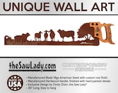Brahman Cattle in the field - Metal Saw Wall Art Gift for Farmers and Ranchers - Made to Order for ranchers