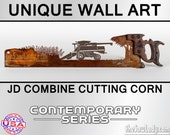 Combine Cutting Corn - Metal Saw Wall Art Gift for Farmers - Made to Order