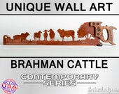 Brahman Cattle in the field - Metal Saw Wall Art Gift for Farmers and Ranchers - Made to Order for ranchers