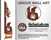 Bear Paw - Metal Saw Wall Art Gift for Wildlife Lovers, Rustic- Nature Lover Gift for the Cabin