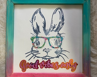 Good Vibes Only Bunny Art