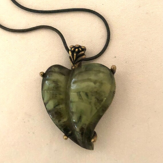 Connemara Asymmetrical Heart Leaf Pendant - image 1