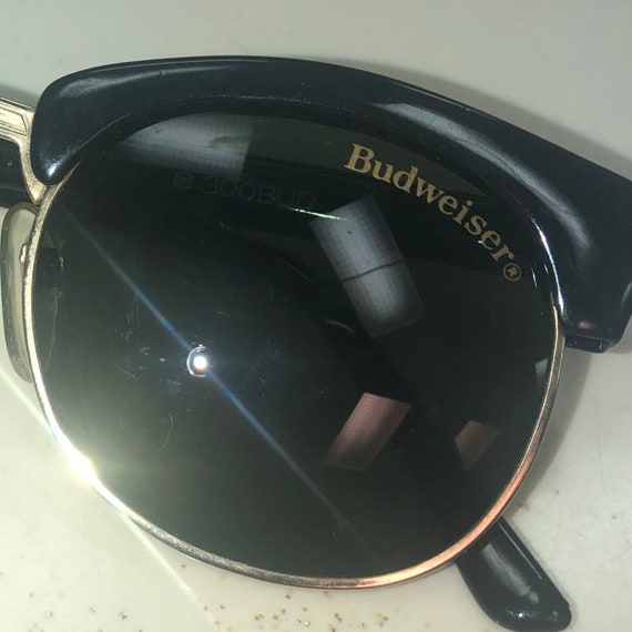 Budweiser Sunglasses Black and Gold Clubmaster St… - image 2