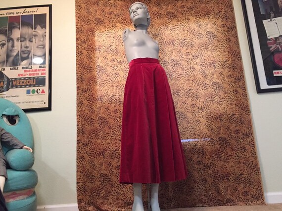 Laura Ashley Velvet Skirt With Pockets