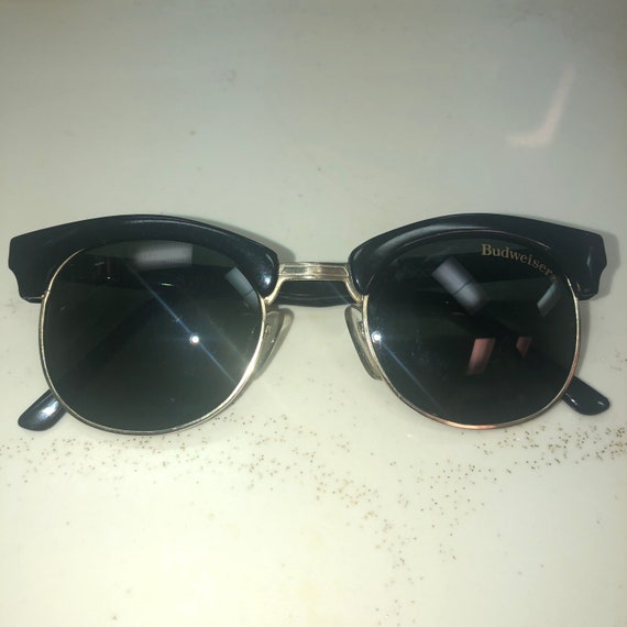 Budweiser Sunglasses Black and Gold Clubmaster St… - image 3