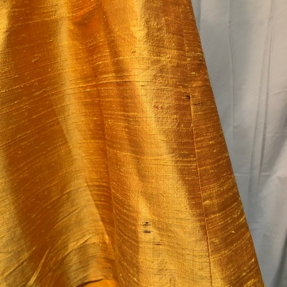 Mr. Blackwell Raw Silk Sunflower Yellow Skirt XS … - image 8