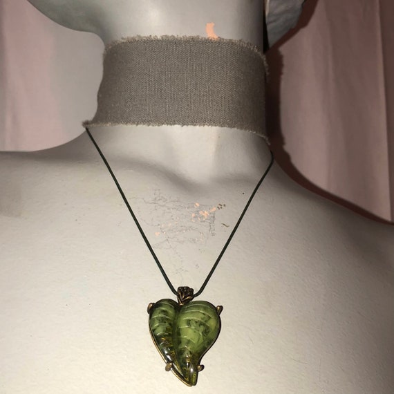 Connemara Asymmetrical Heart Leaf Pendant - image 3
