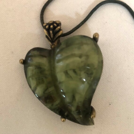 Connemara Asymmetrical Heart Leaf Pendant - image 6