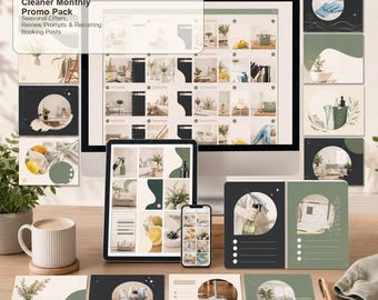 Cleaner Monthly Promo Template Kit