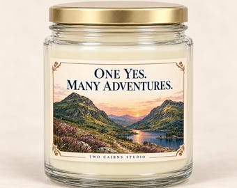 Engagement Candle – One Yes, Many Adventures Gift for Couples, 190ml Soy