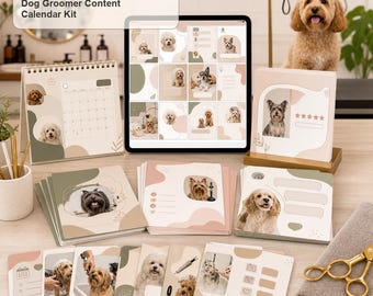 Dog Groomer Content Calendar Kit