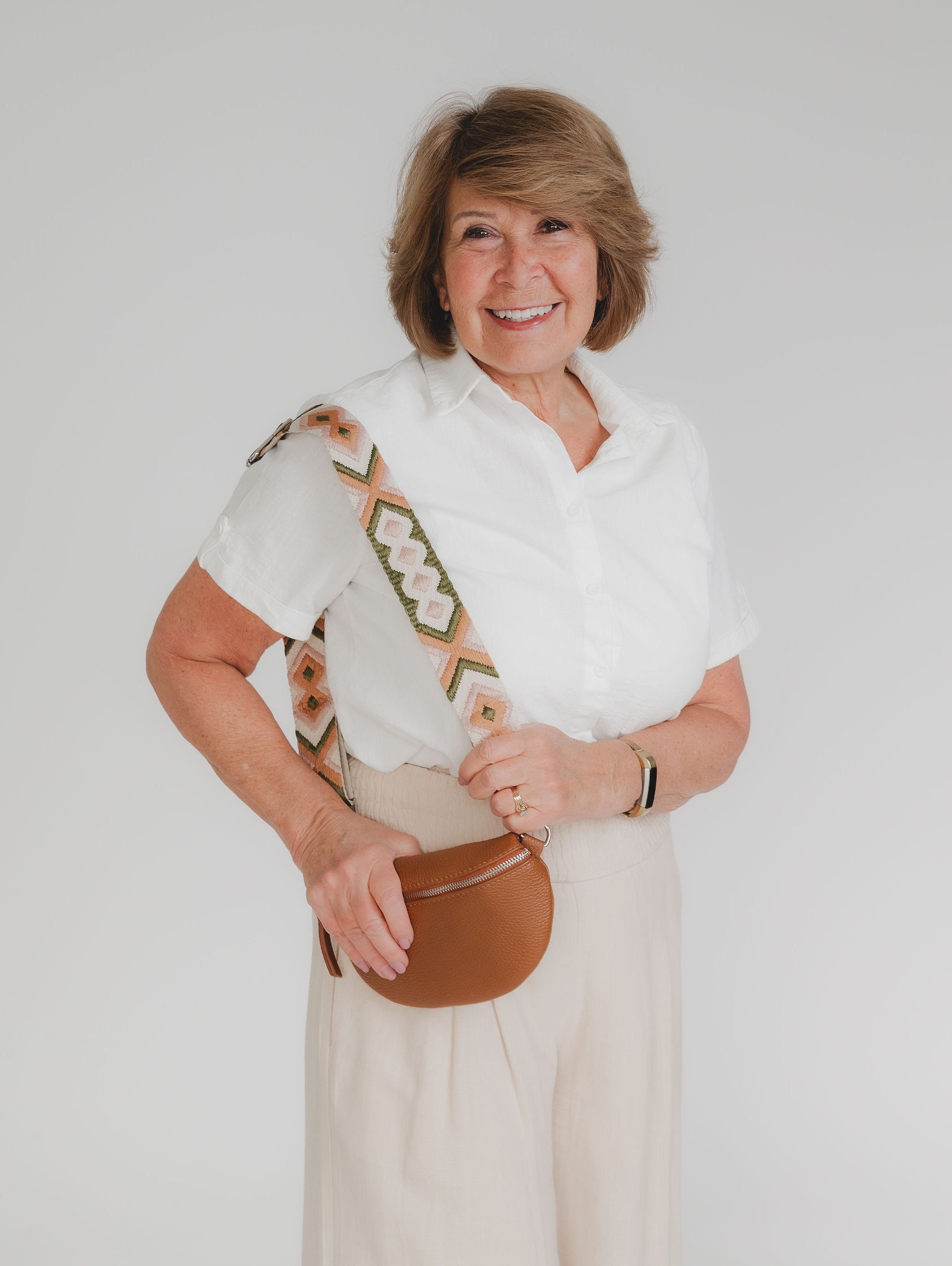 •TAOS• cognac leather crossbody bag main image 0