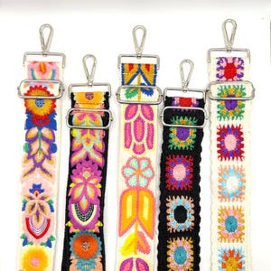 Textured Floral Adjustable Strap