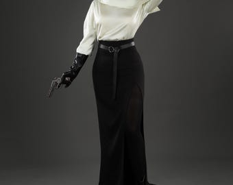 Resident Evil 9 Grace Cosplay Costume, RE9 Grace Black Dress Suit, Resident Evil Requiem Outfit, Halloween Costume Women