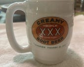 Vintage 1930's Triple XXX Root Beer Ceramic Advertising Mug 8oz Galveston Texas