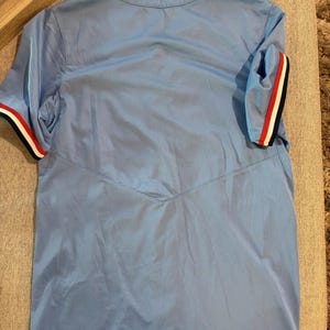 Ole Miss Rebels Baseball Jersey Men Large Blue NCAA College SEC Patch Nike Logo