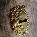 Ornate Brass Antique Metal Door Escutcheon Key Hole Keyhole Skeleton Key