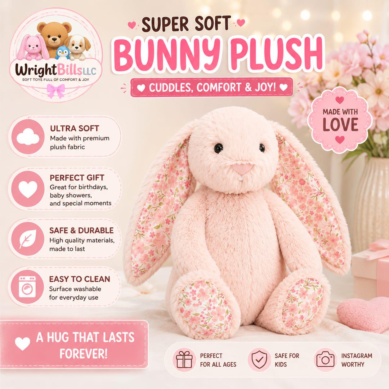 Blush Blossom Jellycat - Etsy