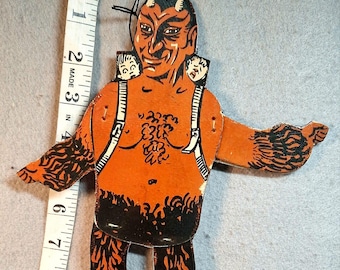 Krampus ornament / wall hanging, vintage inspired, hand crafted