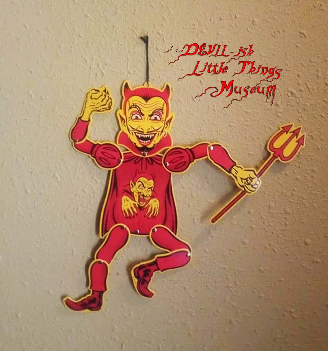SALE vintage style 18 DEVIL puppet wall hanging Etsy