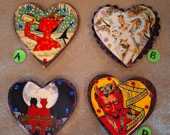 Devil / Krampus Magnets, 4 different designs to choose from