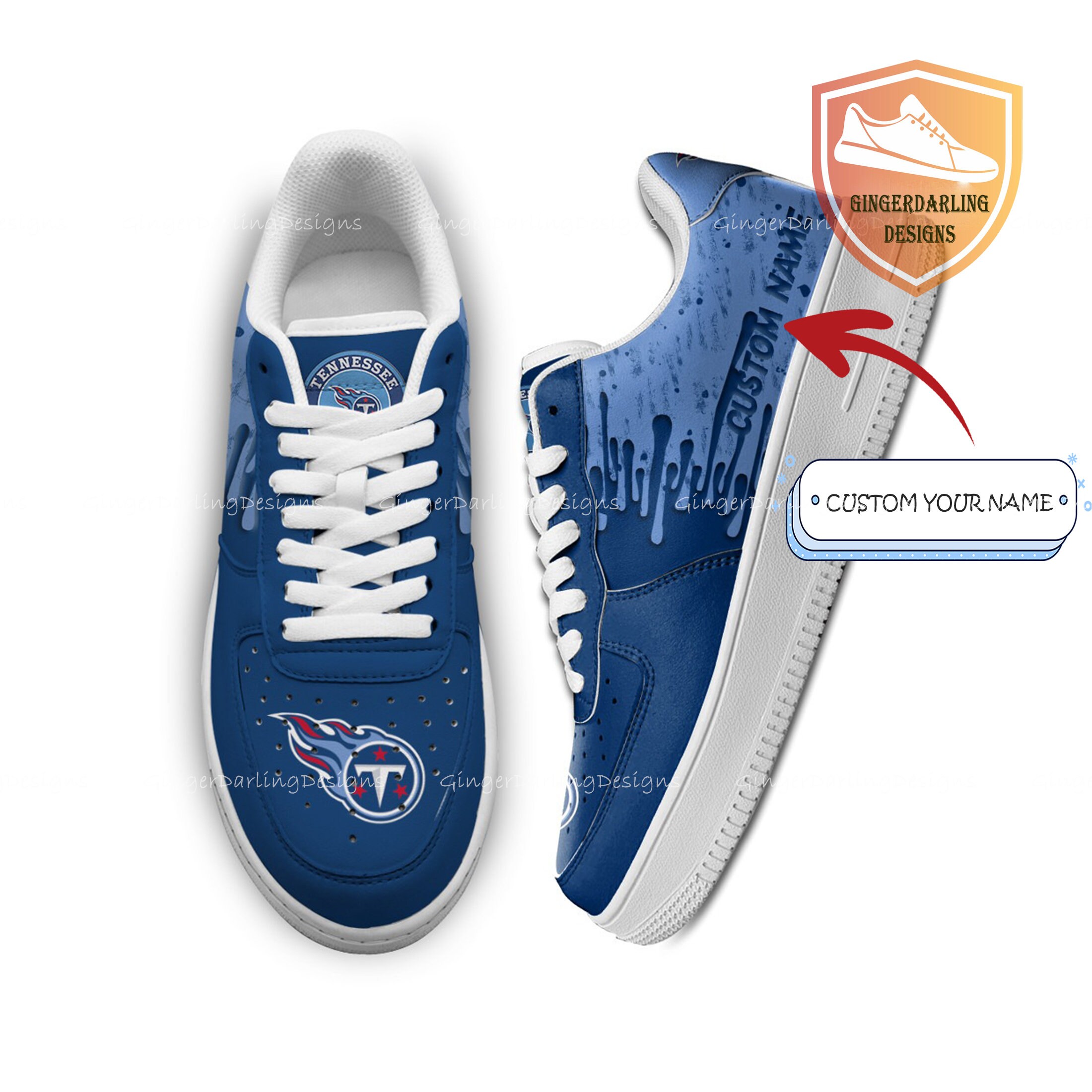 Tennessee Titans NFL Air Force 1 Custom NFL Tennessee Titans | Etsy UK