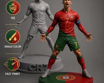 Figura impresa en 3D de Cristiano Ronaldo