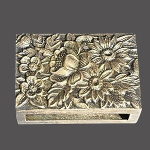 Antique Sterling Silver KIRK & SON REPOUSSE Matchbox Cover Case Match Box 90F