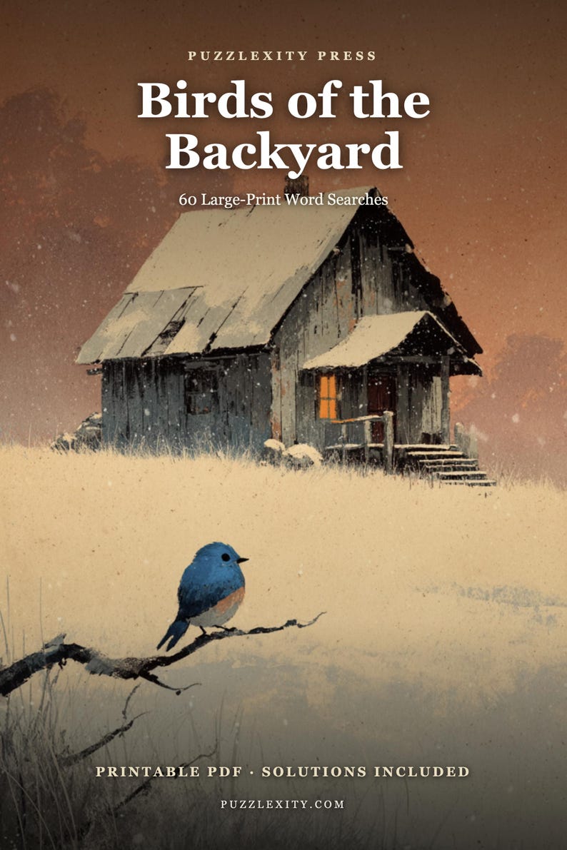 Backyard Birds Wortsuchrätsel | 60 Spiele im Großformat (PDF Download) Bild 2