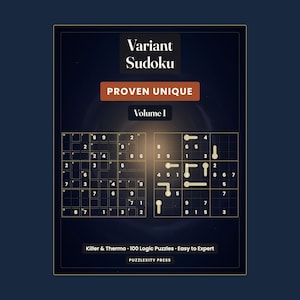 Afdrukbare pdf variant sudoku | 100 killer- en thermologic-puzzels, eenvoudig te leren | Bewezen uniek, niet te raden | Direct downloaden afbeelding 1