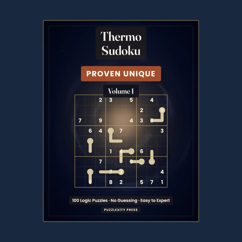 Thermo Sudoku-pussel | 100 logiska utmaningar, lätta att bemästra (digital nedladdning) bild 1