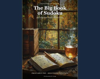 Large Print Sudoku Puzzles | 500 Easy to Expert Levels (PDF Download)