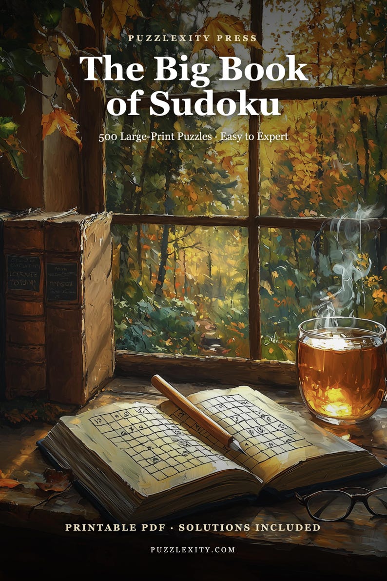 Large Print Sudoku Puzzles | 500 Easy to Expert Levels (PDF Download) image 2