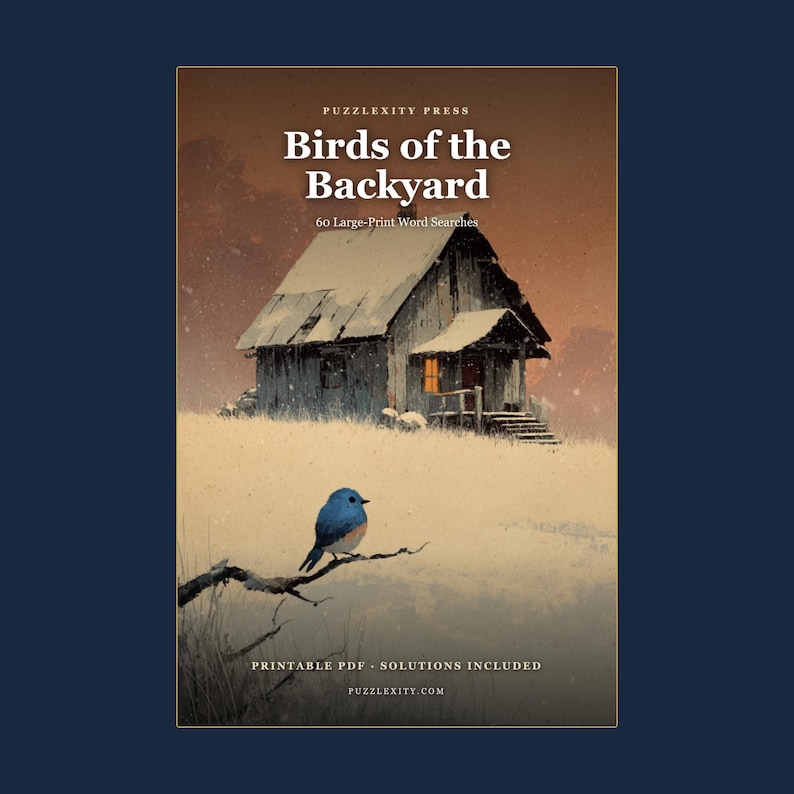 Backyard Birds Wortsuchrätsel | 60 Spiele im Großformat (PDF Download) Bild 1