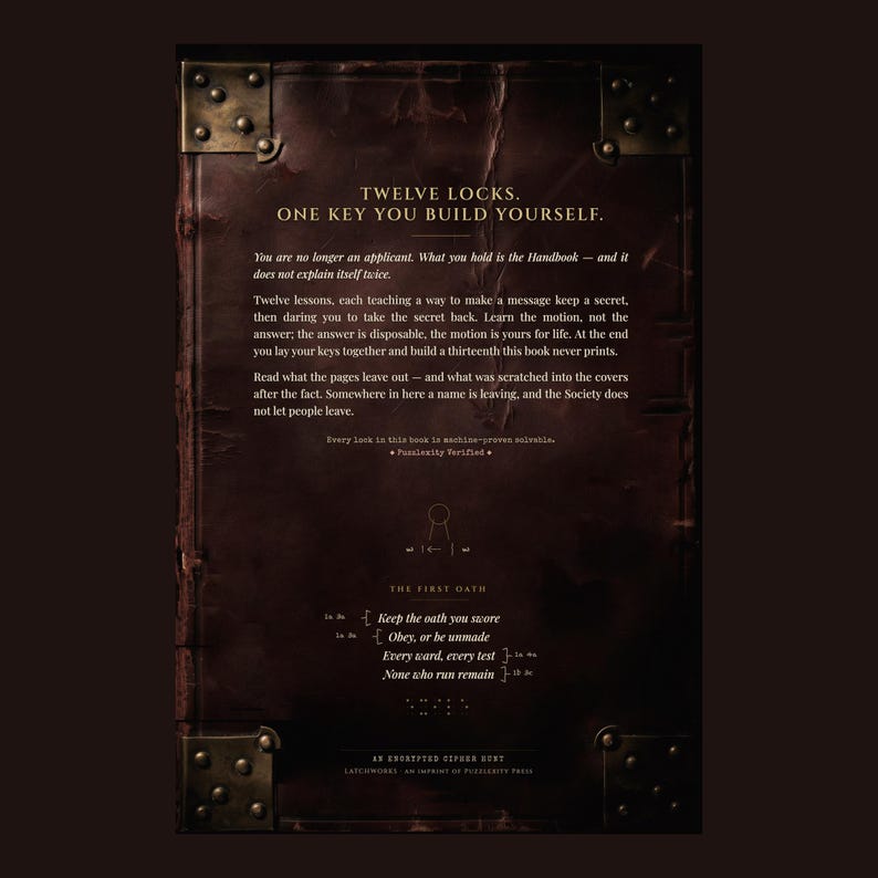 The Keyholders Vol II: The Handbook | Cipher Puzzle Hunt Printable PDF | Codebreaking Book for Adults | Instant Download image 3