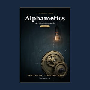 Rompecabezas alfabéticos imprimibles en PDF / 100 acertijos de lógica criptográfica (descarga instantánea) imagen 1