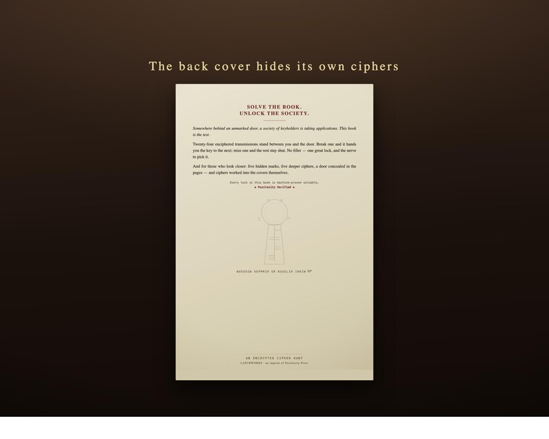 The Keyholders Vol I: Encrypted Cipher Hunt Puzzle Book for Adults (Digital Download) image 3