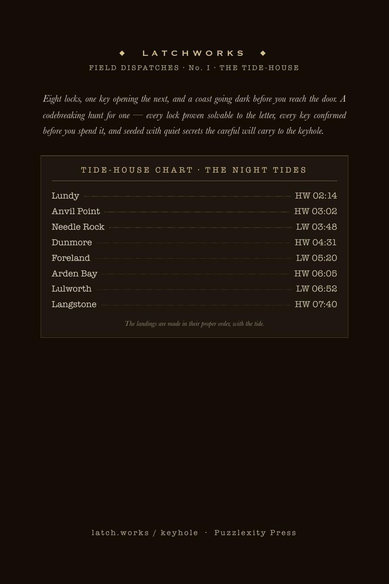 Chiffre Hunt Puzzle PDF - The Tide-House - Druckbares Codeknacker Escape Room Spiel - Spionage Mystery für Erwachsene - Dekodierung der Feldpost Bild 4