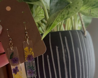 Resin Flower Earrings