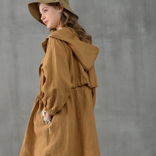 Linen Coat - Etsy