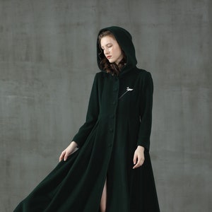 Fit and flare coat with hood new arrivals
