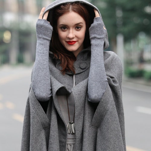 long poncho coat