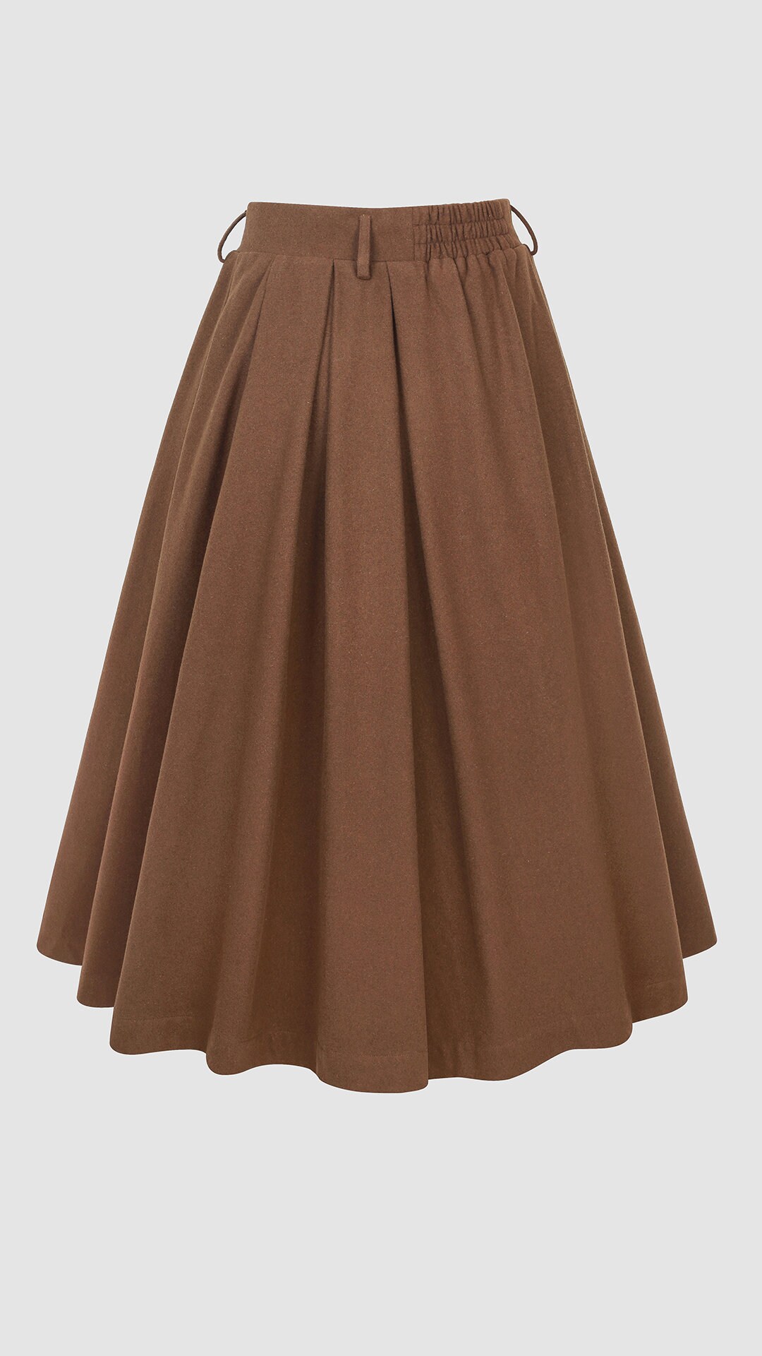 Brown skirt midi length online