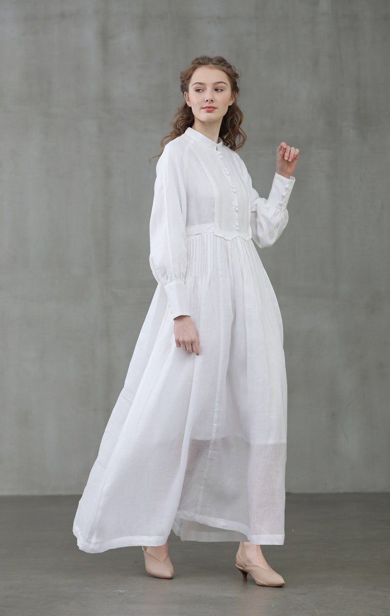 by timo linen gown white