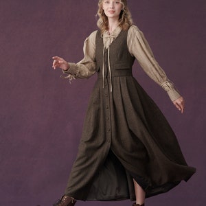 Vintage Wool Dress, Pleated Wool Dress, Wool Winter Dress, Sleeveless ...