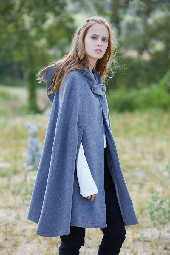 NoName Cape and poncho Gray Single discount 69% WOMEN FASHION Coats Cape and poncho Knitted 