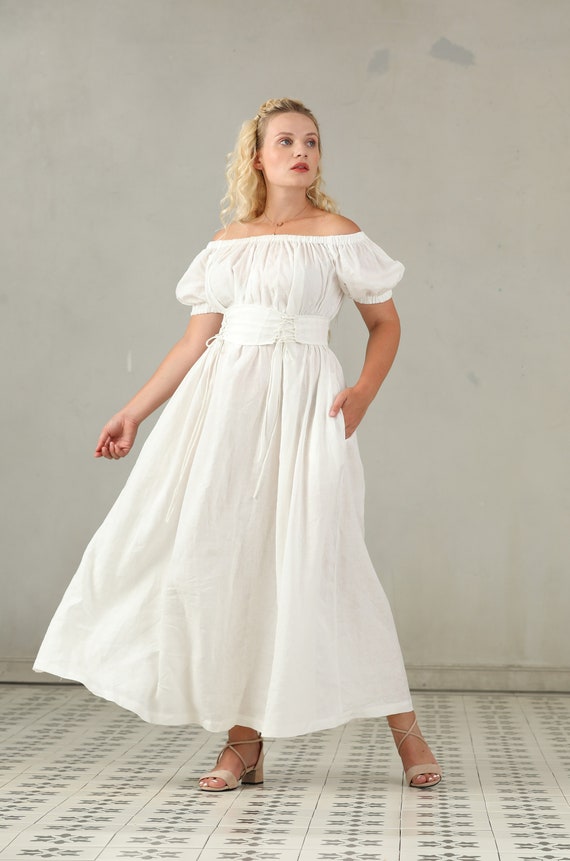 white linen dress canada